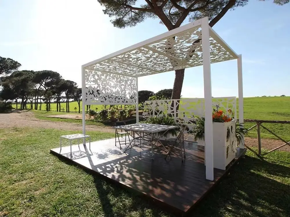 Architectural pergola system by IronEdge Designs