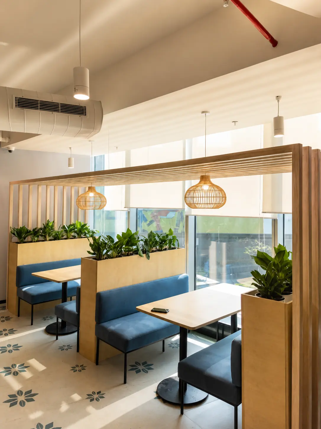 Warm Collaborative Booth Seating